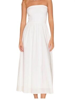 Xirena Strapless White Maxi Dress - Classic Summer Midi